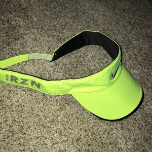 Nike visor, neon yellow(never used)!